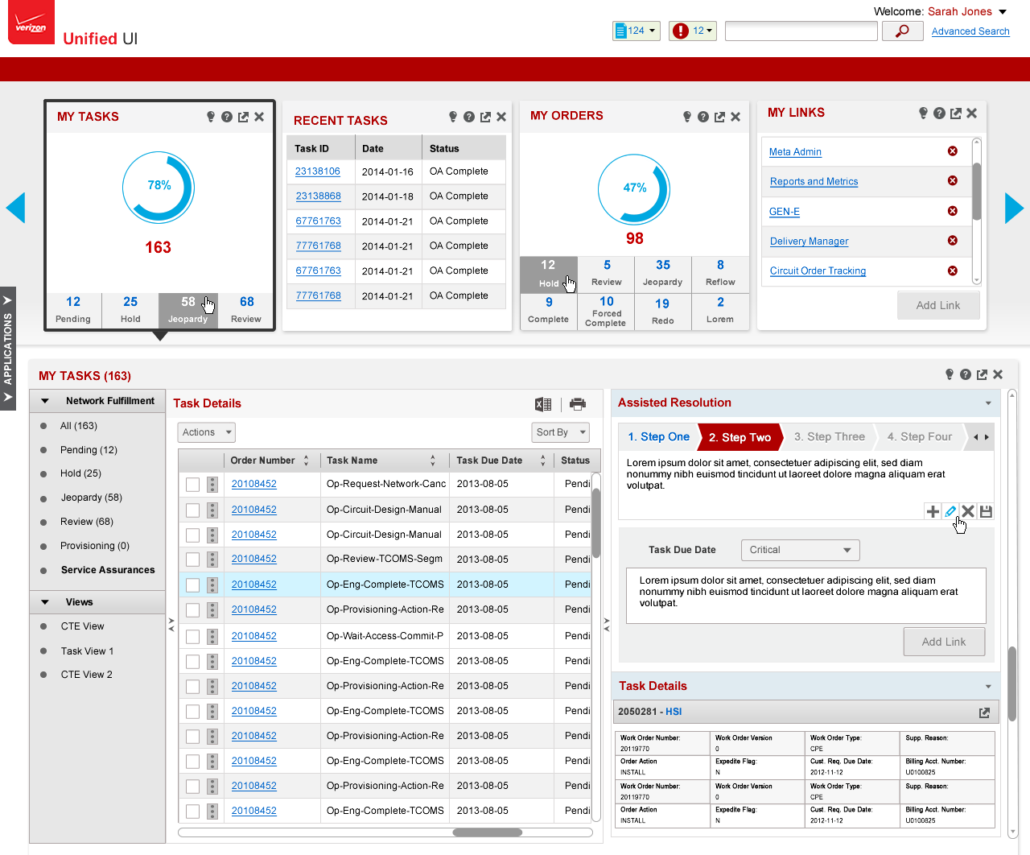 HP - level 2 - My tasks selected